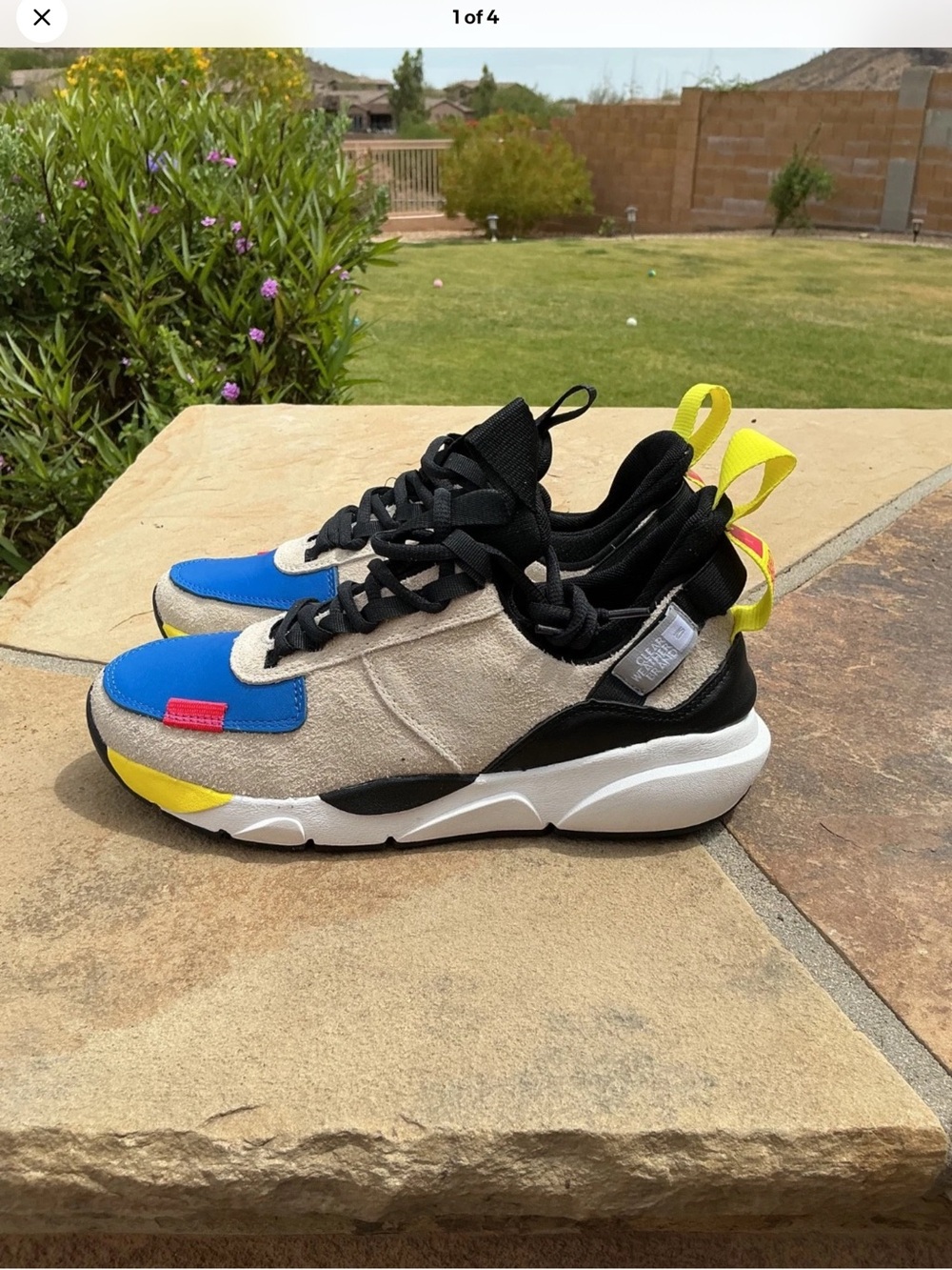 Clear Weather Contera Multicolor Men’s Athletic Sneakers - Black, Blue & Yellow